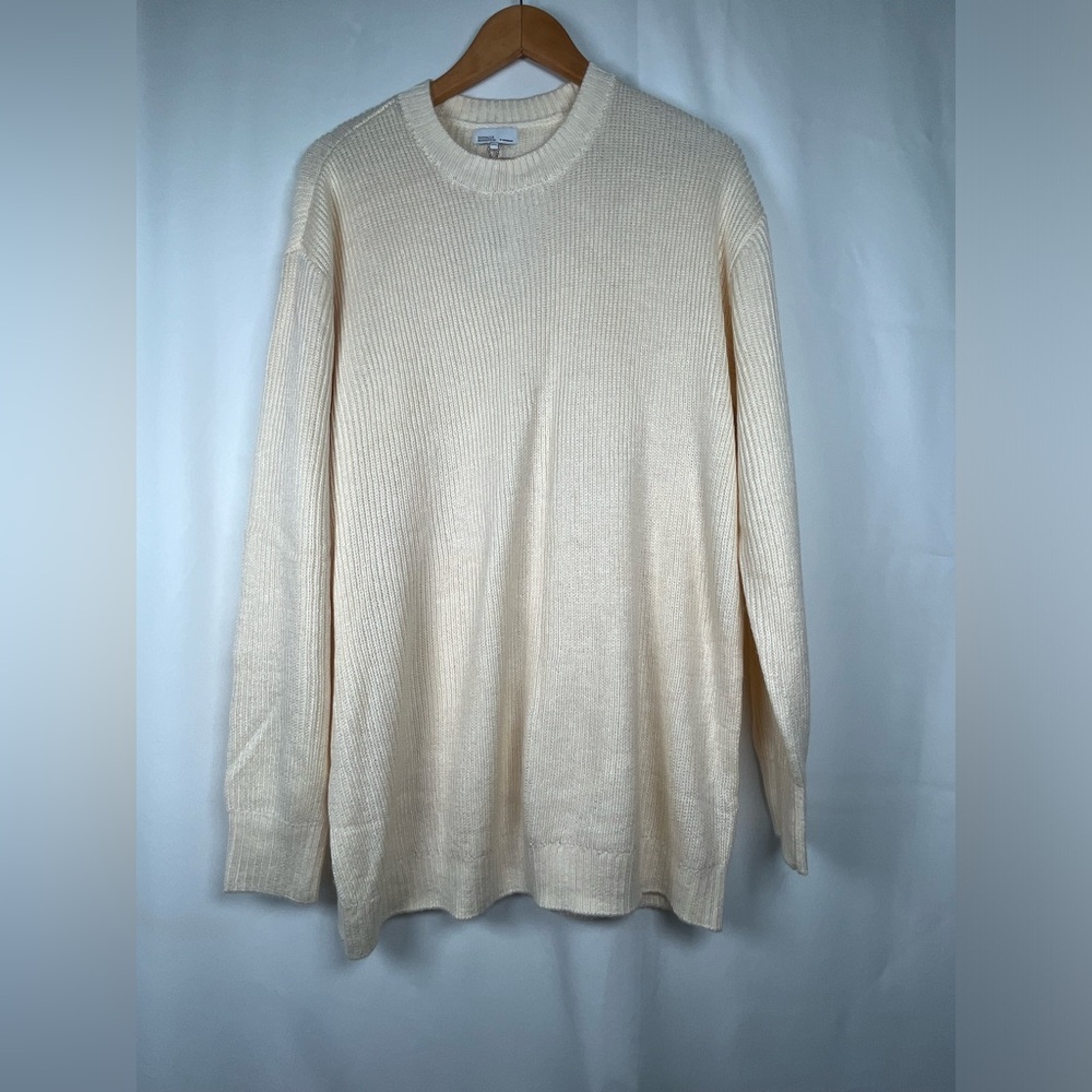 Danielle Bernstein Ivory Women’s Sweater Size S/M Oversized  Chunky Crewneck